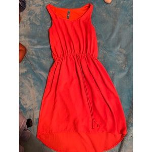 Peach high low dress